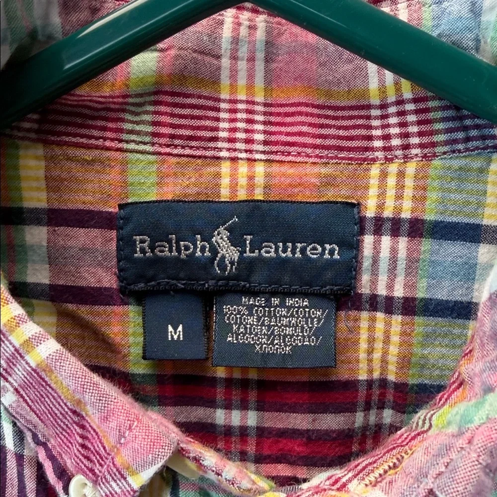 Boy's Ralph Lauren Vibrant Plaid Button-Down Shirt‎